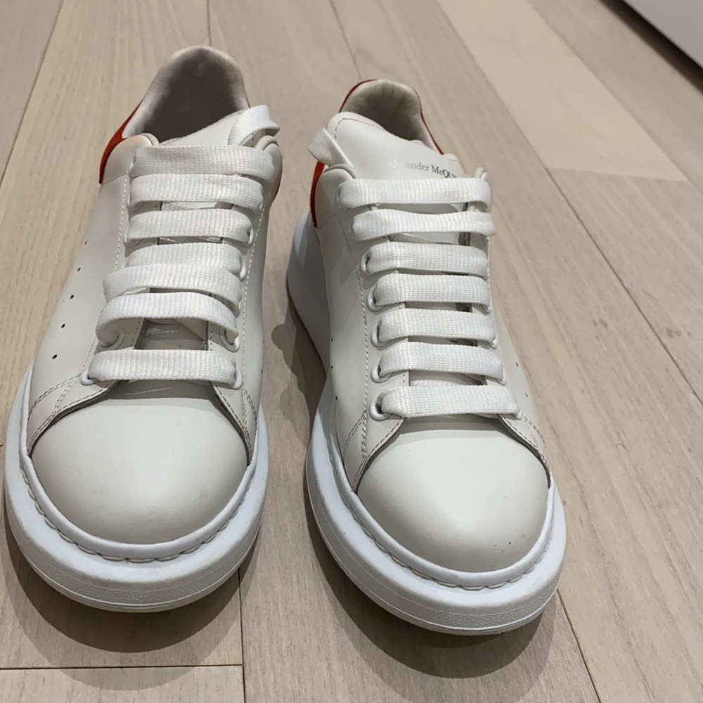 Alexander McQueen Women’s Oversized Sneakers White Red Size 40 lightly worn